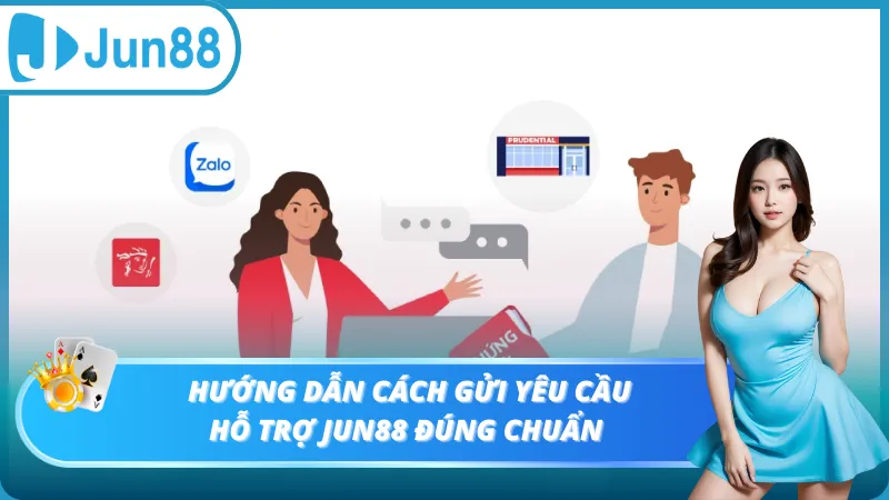Hướng dẫn cách gửi yêu cầu hỗ trợ Jun88